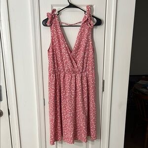 1X Pink Sleeveless Dress - Shein